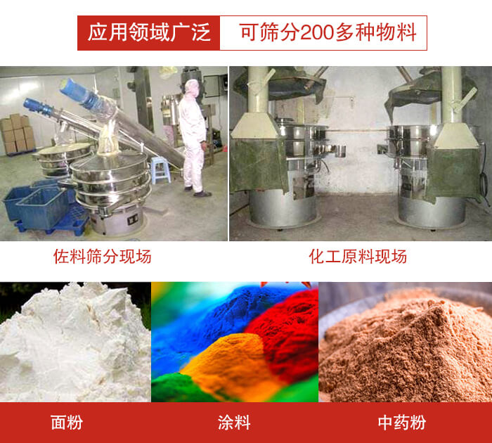 不銹鋼振動篩應用領域廣泛可篩分200多種物料。